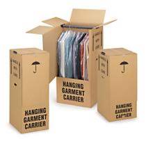 Wardrobe boxes for transporting garments whilst moving house.  