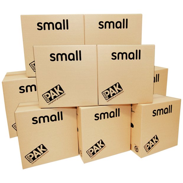 packs of small boxes for light items